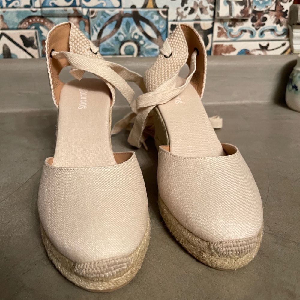 NEW SOLUDOS classic tall wedge in blush